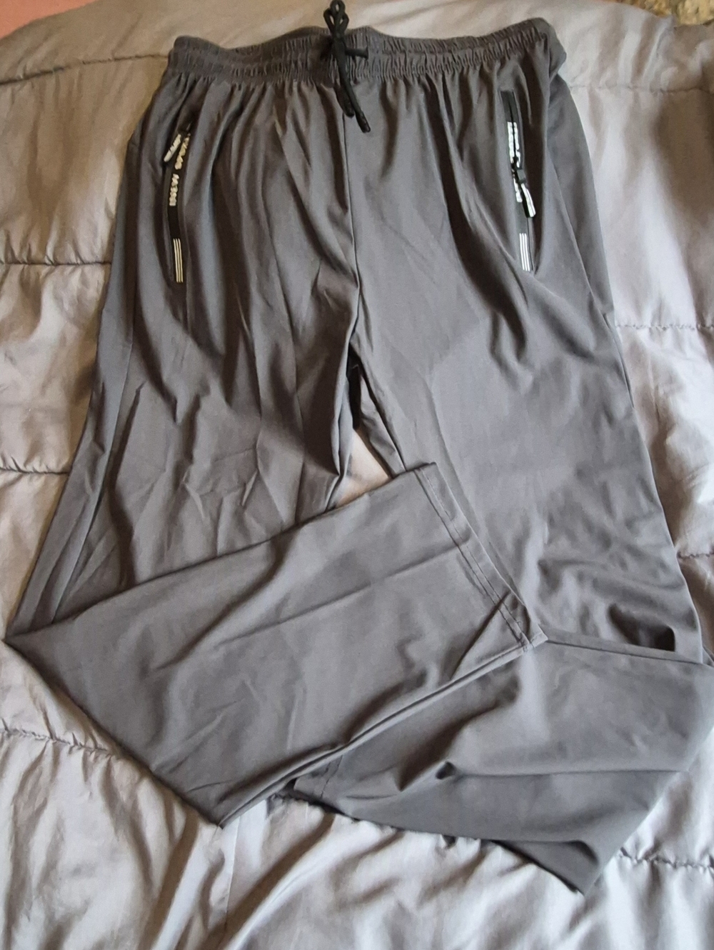 Womans Gray Performance Track Pants - Unbranded